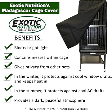 Exotic Nutrition Madagascar Cage Cover - Durable & Custom-Fitted