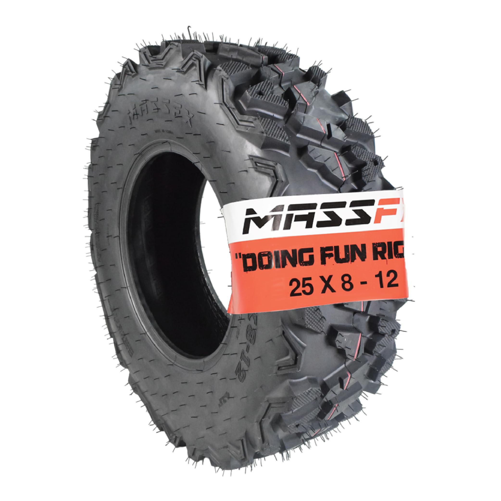 Amazon.co.jp: MASSFX 25x8-12 フロントオフロードタイヤ 全地形対応