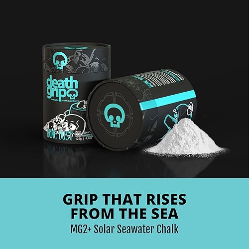 Miniatura 2 de Death Grip Bone DUST MG2+ - Tiza de escalada de 4.41 oz, polvo fino, carbonato de magnesio de agua de mar solar pura, gimnasio, gimnasia, escalada y