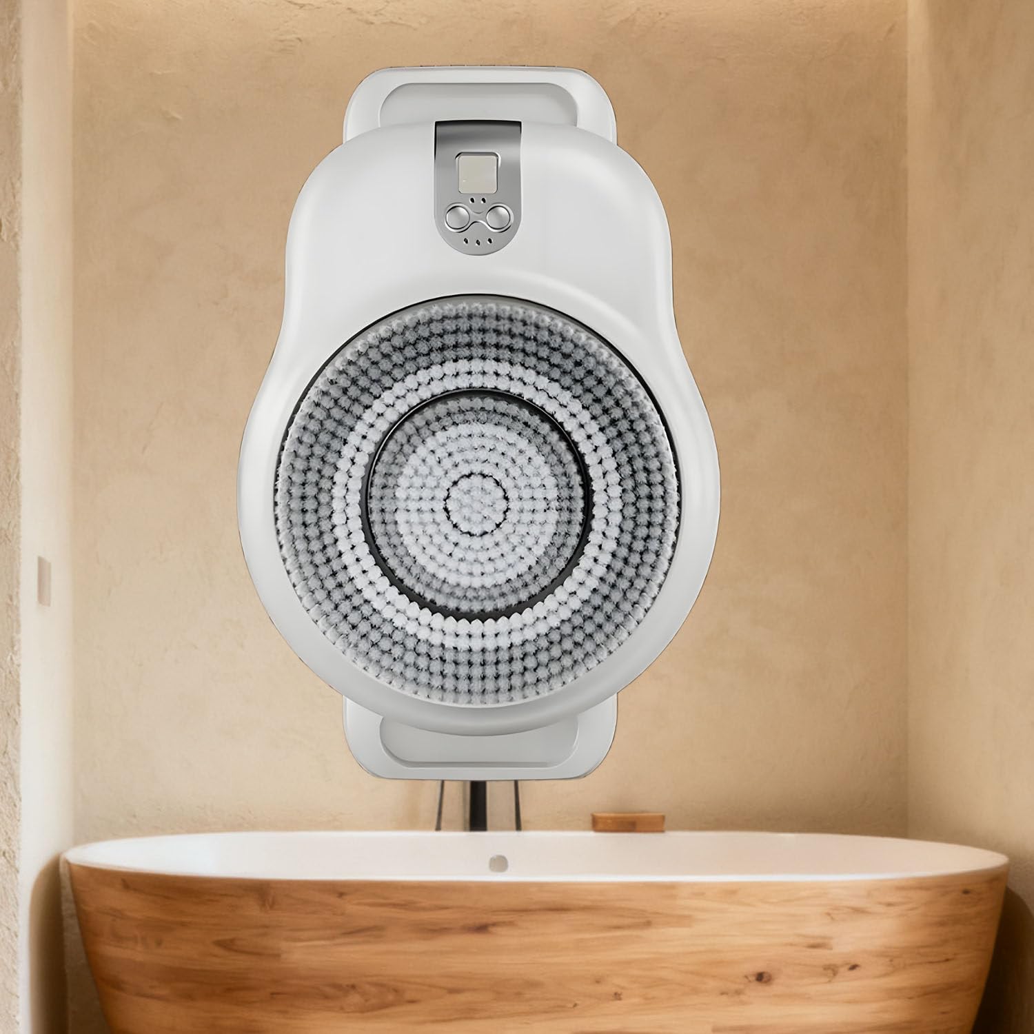 Cepillo de Espalda eléctrico de Pared, Cepillo de Espalda automático para Ducha, protección contra sobrecarga, para Limpieza Corporal y Profunda.