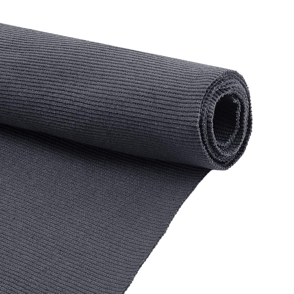 PH PandaHall Gray Ribbing Fabric Rib Knit Fabrics 120x50cm Elastic Ribbed Fabrics Stretchy Waistband Fabric for Cuffs Collar Sewing Neckband Jacket Hoodies Clothing Accessories