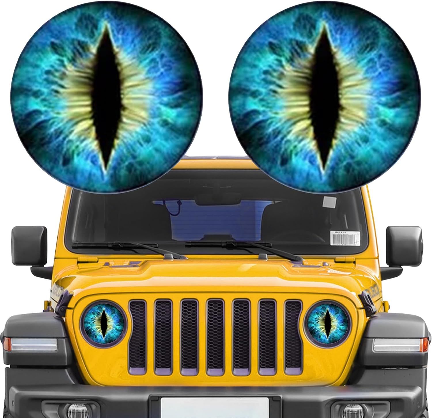 Beast Eyes Headlight Decals, Funny 3D Round Headlight Decal