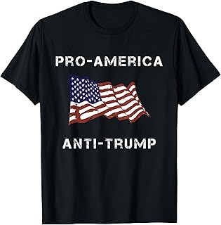 Pro-America Anti-Trump American USA Flag T-Shirt