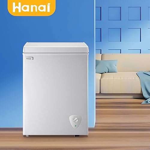 Miniatura 8 de Congelador de pecho de 3.5 pies cúbicos pequeño congelador profundo mini congelador independiente puerta superior congelador cesta extraíble y 7