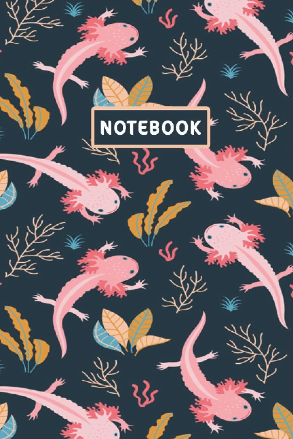 Axolotl Pattern Notebook Lined: small lined Axolotl Ruled Notebook Diary Travel Notes Password, Notepad, To Do Lists Journal to write in 6"X 9" Inches - 120 Pages