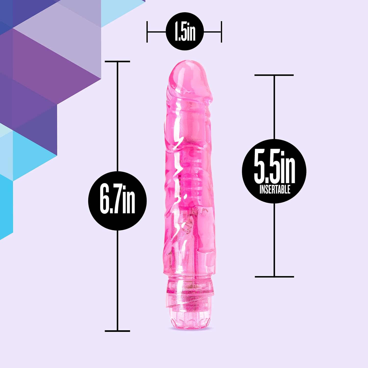 Blush Naturally Yours 6.7" The Little One Vibrating Dildo - FlexiShaft 2.0 G-Spot Powerful Multi-Speed Vibration, Realistic Slim Cock for Women Men Couples, IPX7, TPE Lifelike Pink Dong Adult Sex Toy