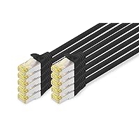 DIGITUS Cavo LAN Cat 6A - 2m - 10 pezzi - Cavo di rete RJ45 - S/FTP schermato