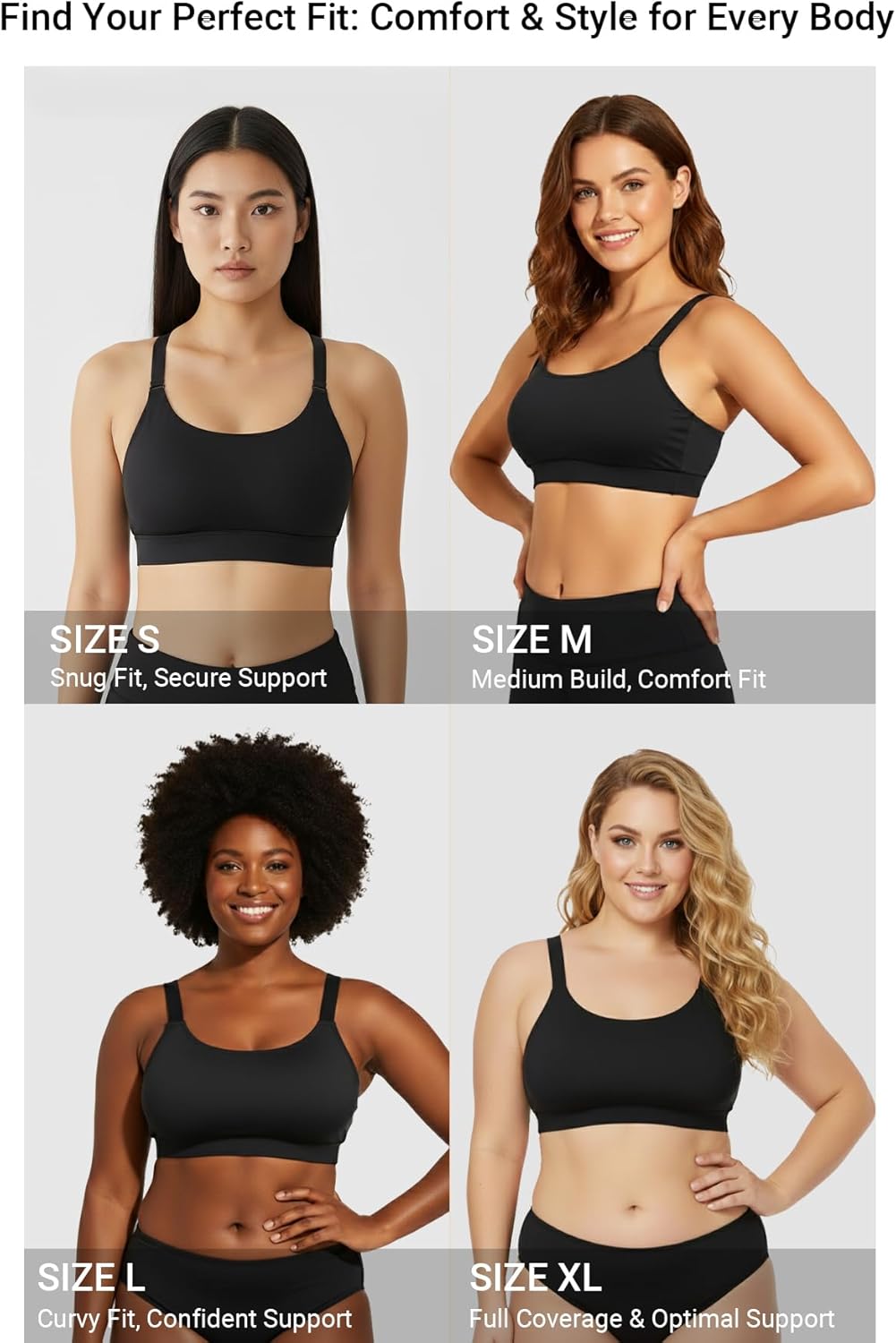 Tempt Me Women Sports Bra Bikini Tops Scoop Neck Bathing Suits Top Padded Swim Crop Tops Only - Image 5