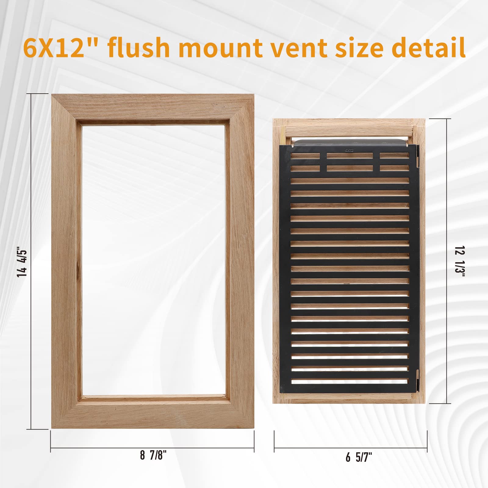 Aria Vent Unterputz-Luftauslass „Flushmount Pro“ – 6x12 Zoll (ca. 15x30 Cm), Für Boden, Wand & Decke | Kindersicher, Haustiersicher, Leicht Zu Reinigen