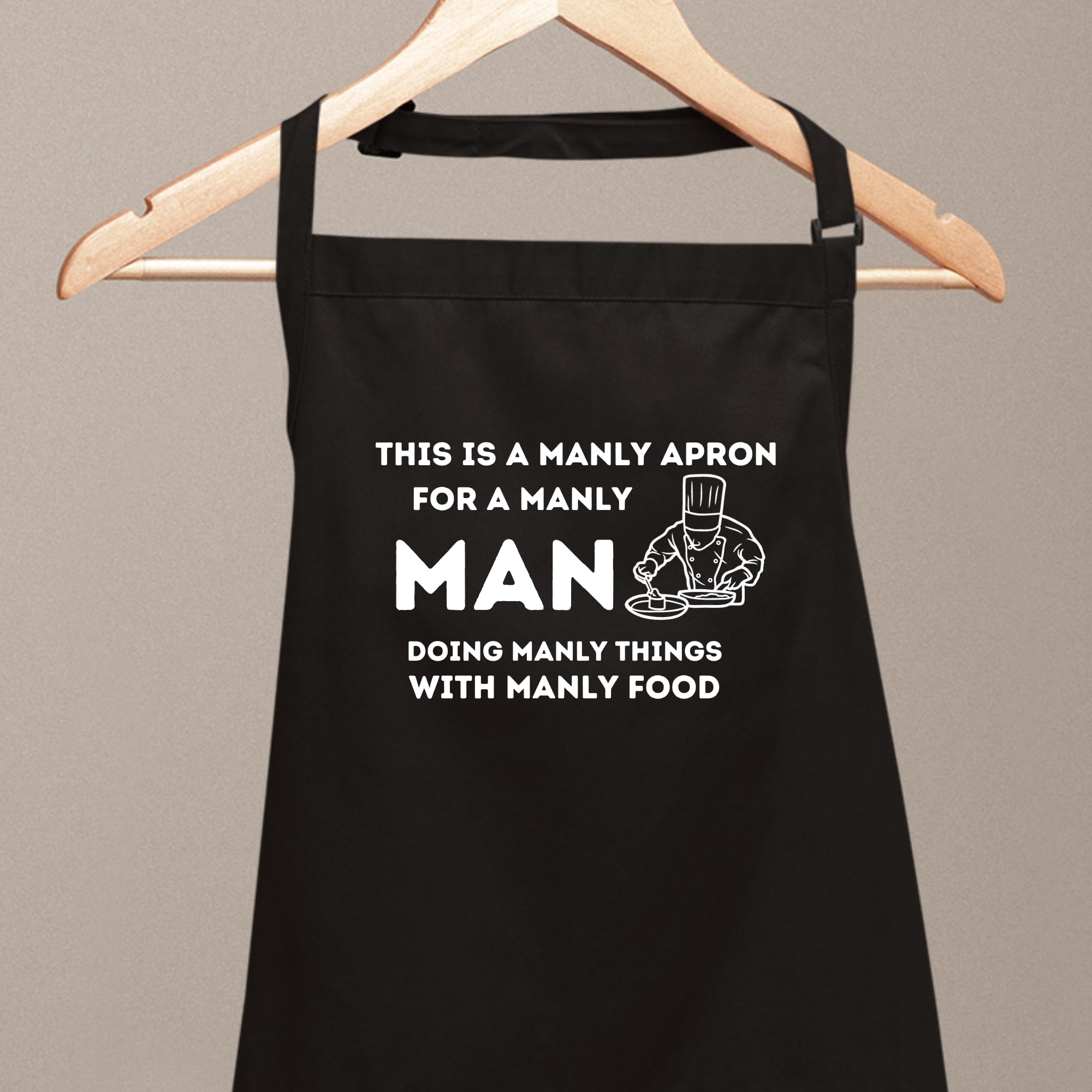 Este es un delantal masculino para un hombre varonil, divertido regalo de cumpleaños para papá, marido, suegro, padrastro, mejor papá, delantal para papá para parrilla, barbacoa, cocina, chef, regalo