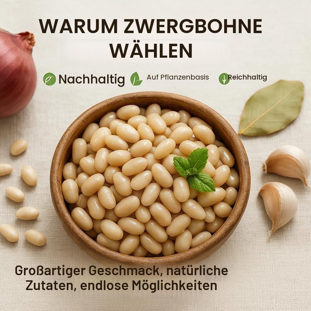 GiDeli Weiße Bohnen Getrocknet 20 kg im Eimer - proteinreich, natürliche Hülsenfrüchte ohne Zusätze - ideal für Suppen, Eintöpfe, Salate - Küche, Gastronomie, Catering