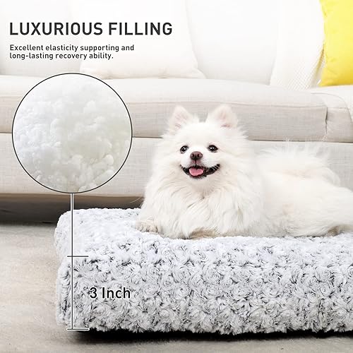 Miniatura 27 de KSIIA - Cama lavable tipo jaula para perro, cómoda almohadilla antideslizante para mascotas, para razas de perros grandes, jumbo, medianos y Rosa