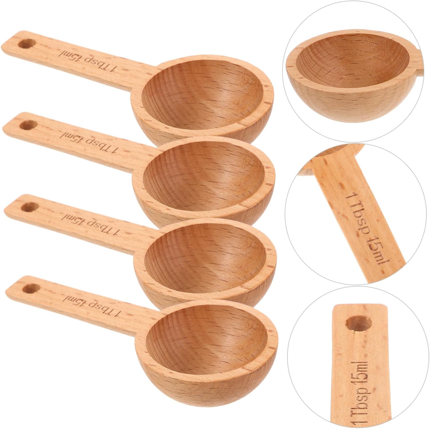 PRETYZOOM 20pcs Coffee Scoops Measuring Spoon for Coffee Tea Spices and Sugar Sturdy Smooth Convenient Kitchen Accessory