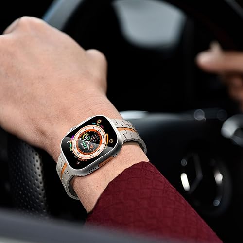 Miniatura 6 de Recomendado por NYT Wirecutter Correa de acero inoxidable compatible con Apple Watch Band Ultra 321 de 1.929 in Series 1110 de 1.811 in1.654 in
