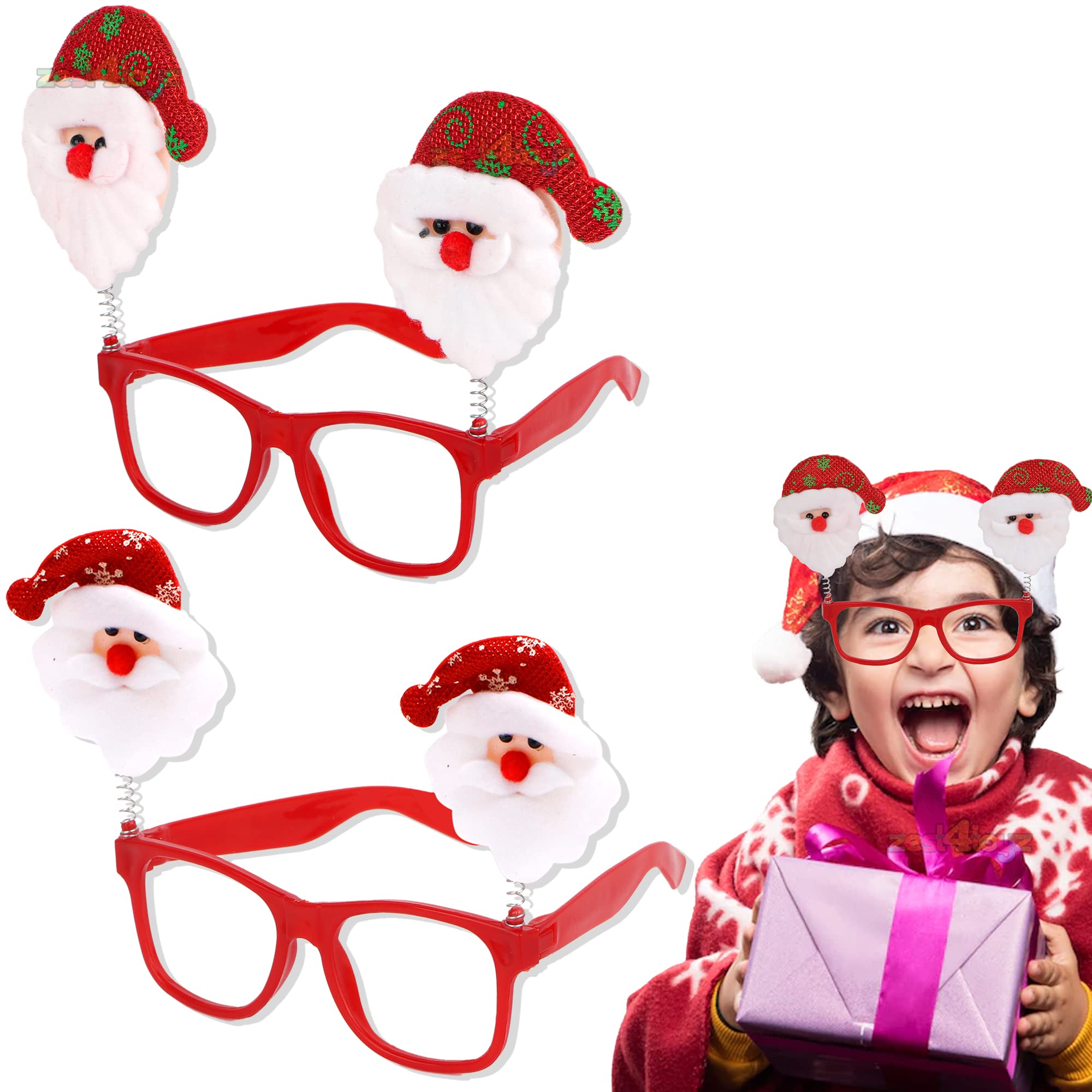 Zest 4 Toyz Christmas Accessories for Kids, Party, Decoration, Festival Fun, 2 X MAS Goggles Frame (B09MJ8N2RB) Amazon Price History, Amazon Price Tracker