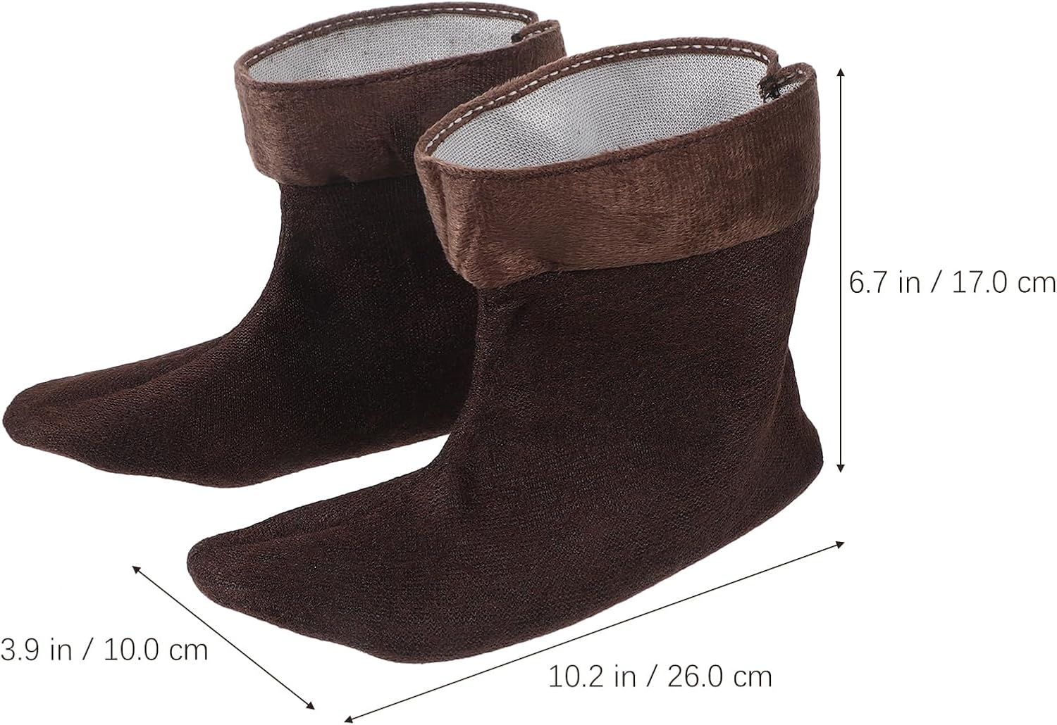 CALLARON 1 Pair Boot Warm Liner Fleece Rain Boots Socks Hunter Boot Socks Boot Cuffs Socks Plush Warm Boot Socks Winter Shoes Detachable Warm Lining for Women Men 10.22 x 6.68 inch