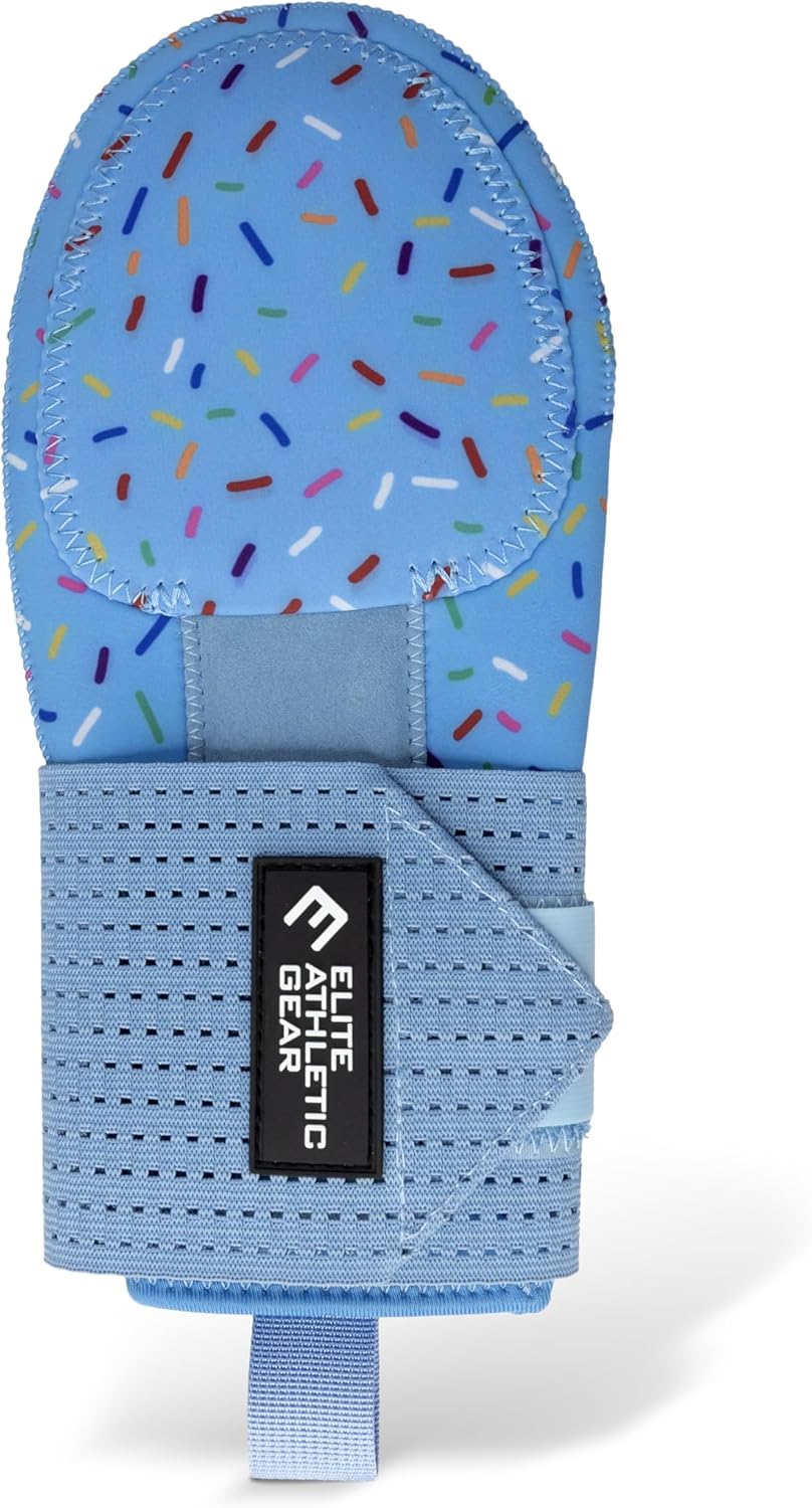 Sliding Mitt for Baseball & Softball - Youth & Adult - Multiple Designs (Blue Sprinkles, Youth)