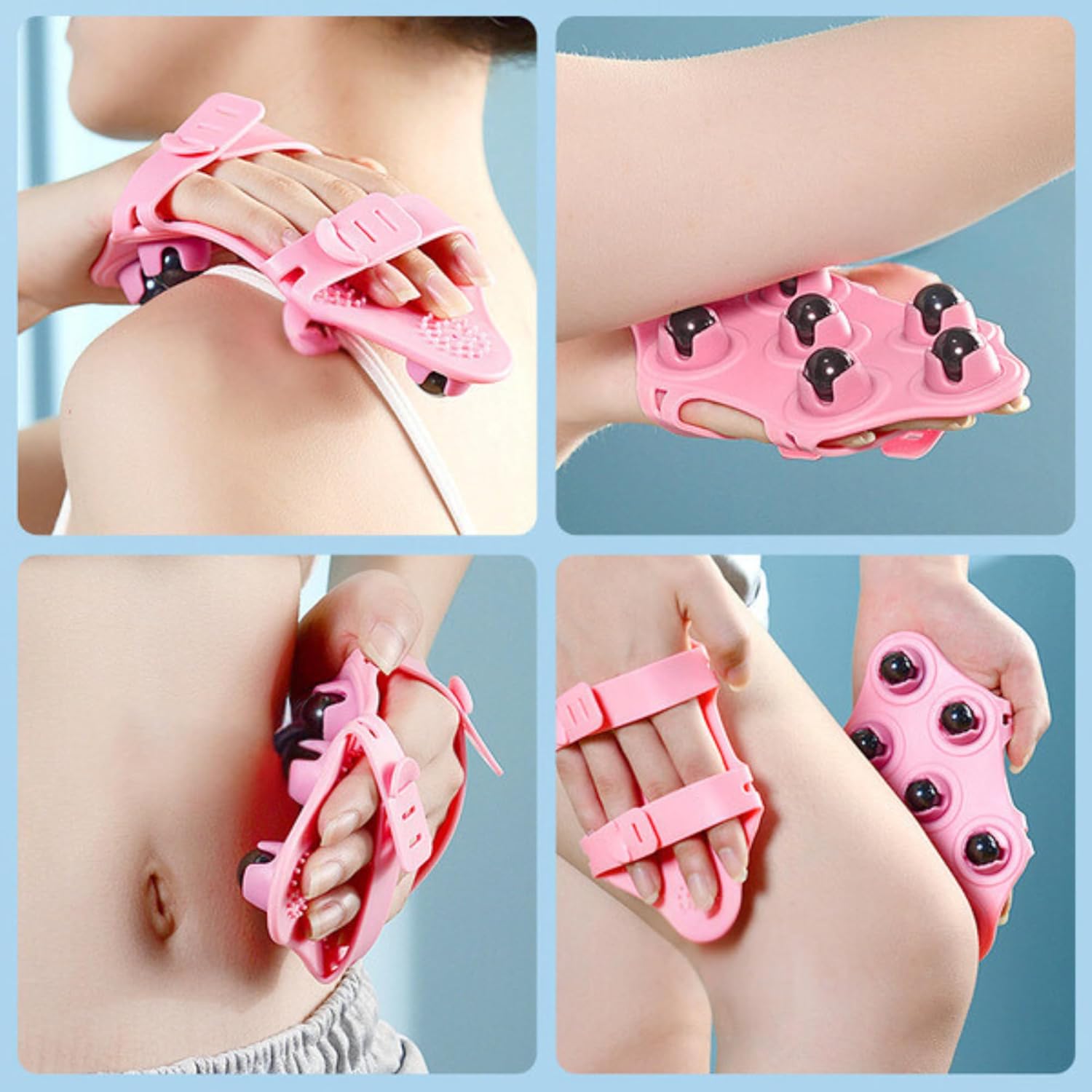 Handheld Massage Ball for Muscle Back Neck Joint Foot Shoulder Leg Pain Relief - Palm Shaped Massage Tool with Roller Balls, Portable Design Handheld Massage Ball for Muscle Back Neck Joint Foot Shoulder Leg Pain Relief - Palm Shaped Massage Tool with Roller Balls, Portable Design