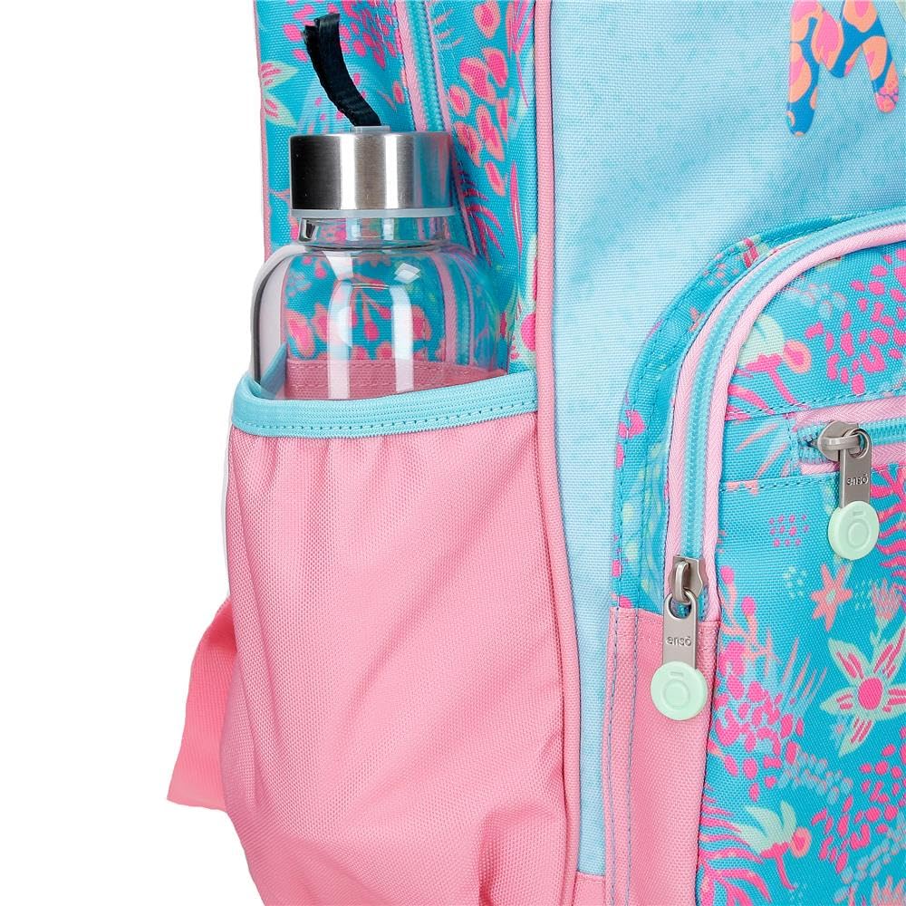 Enso Jungle Mood Mochila Escolar Azul 30x38x12 cms Poliéster