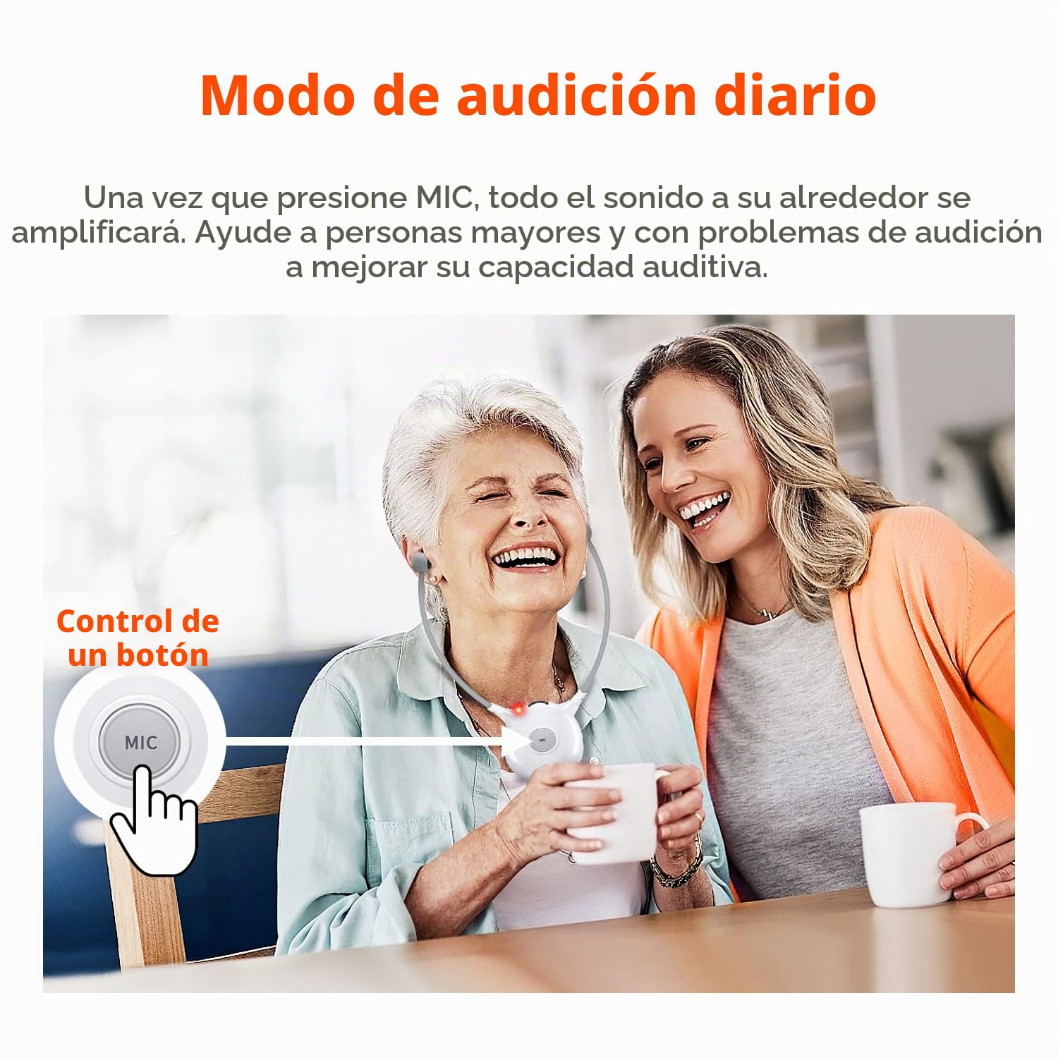 APH100 Auriculares Inalambricos TV | Auriculares TV Inalambricos de Digitales 2,4 GHz con Transmisor (3,5 mm AUX, RCA, con 2 Bater)