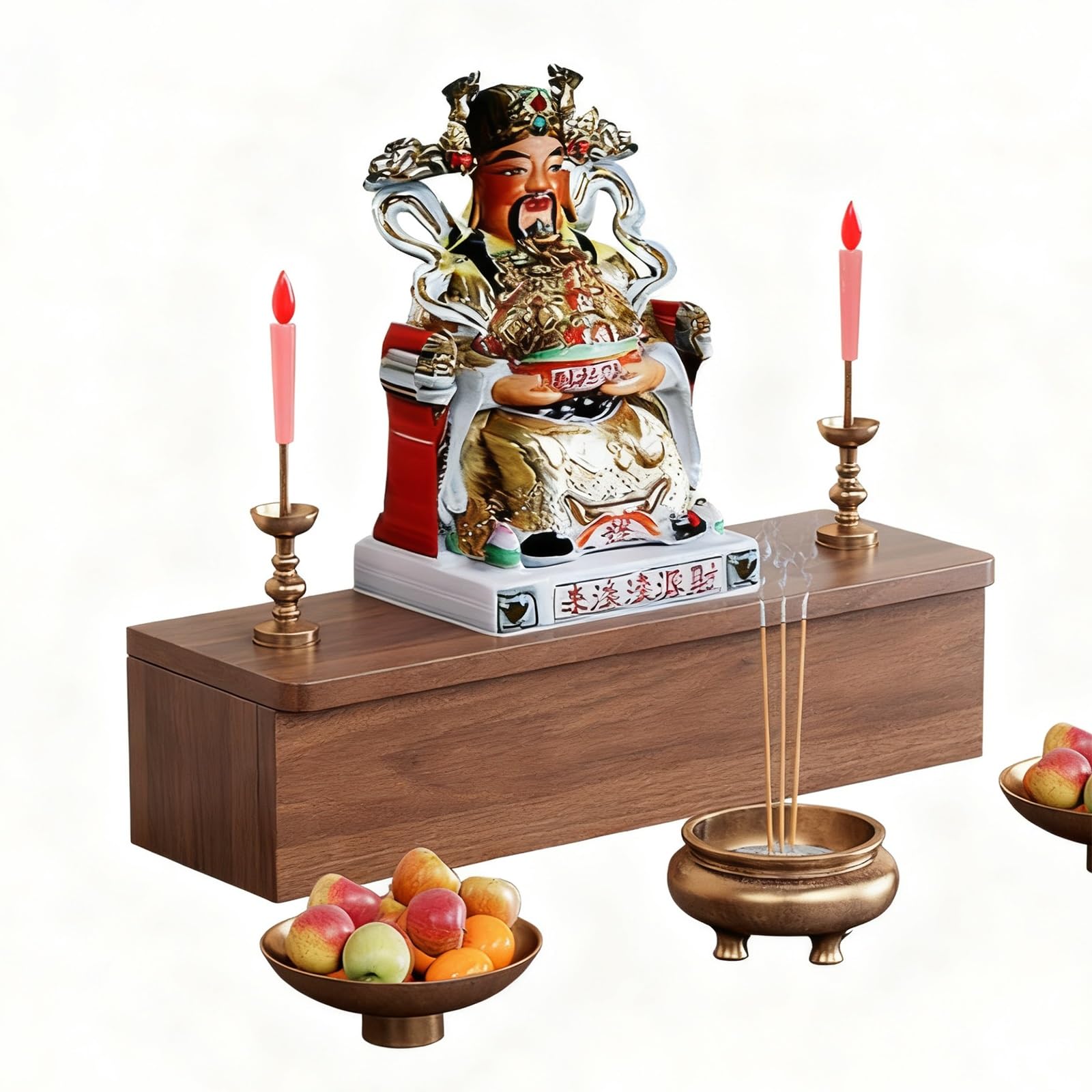 Mesa de Altar Budista para rezos cotidianos y meditación zen en casa