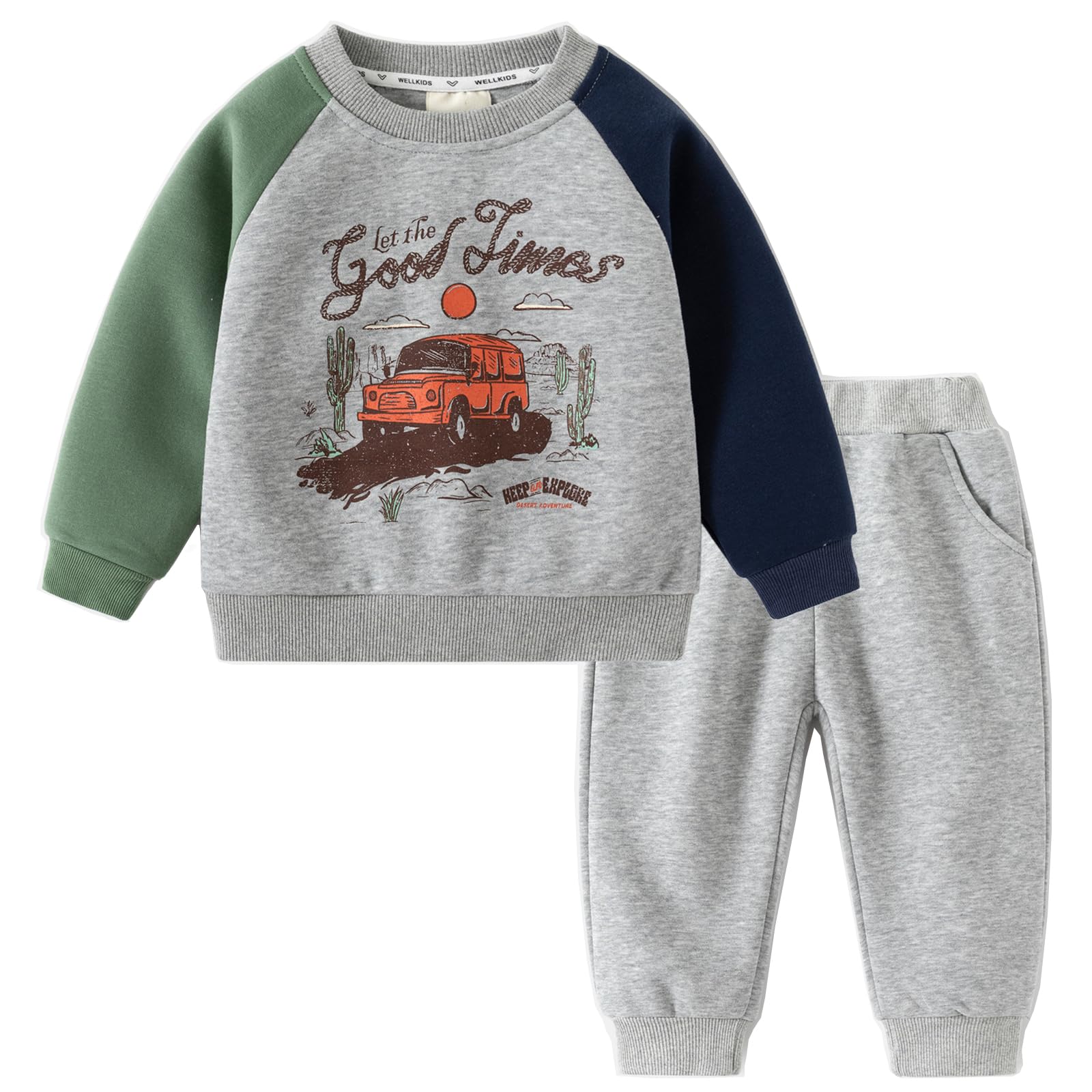 Toddler Boys Sweatshirt and Pants Set Fall Winter Clothes Outfits