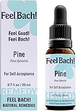 Feel Bach! Pine Natural Homeopathic Remedy - 20ml (0.7 fl oz) Dropper Flower Essence for Self Acceptance - Embrace Self-Forgiveness & find Inner Peace, Vegan, Gluten & Sugar-Free, Non-Habit Forming