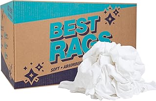 Sponsored Ad - Arkwright LLC White Knit Cleaning T-Shirt Rags (25 lbs. Box) - Bulk Rags for Multipurpose Cleaning Solutions