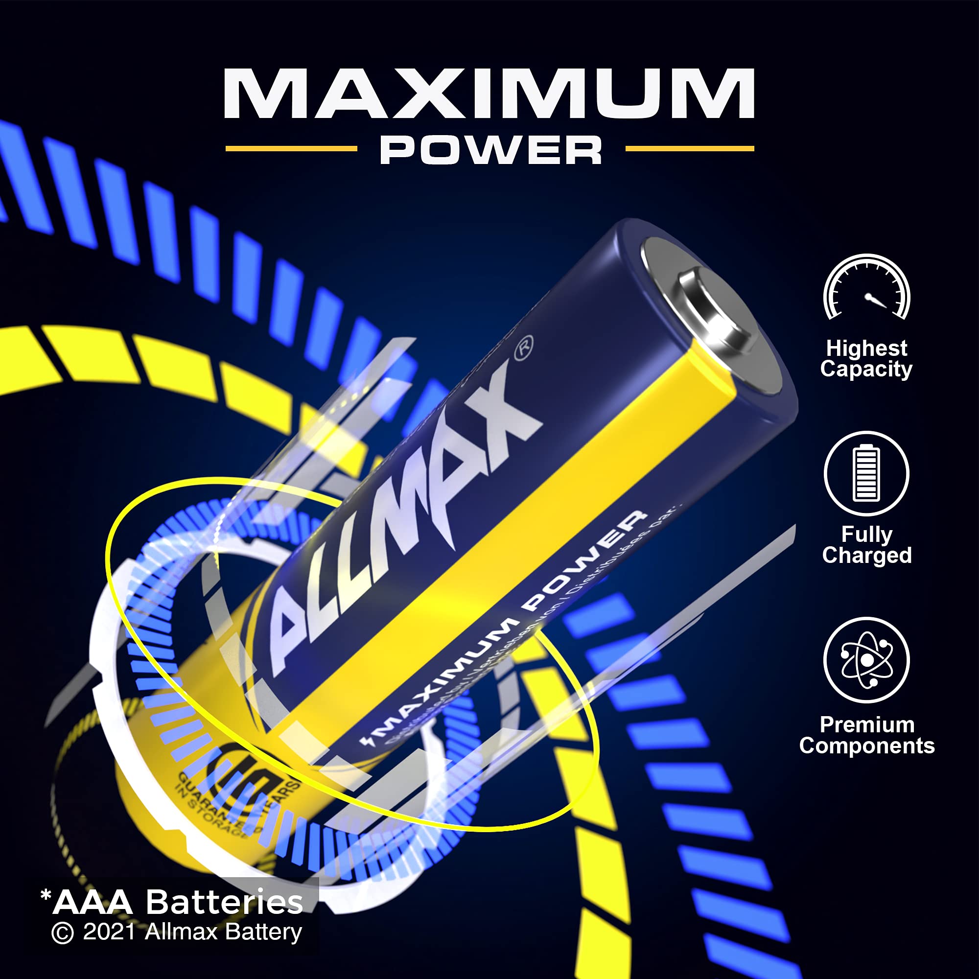 Allmax AAA Maximum Power Alkaline Batteries (100 Count Bulk Pack