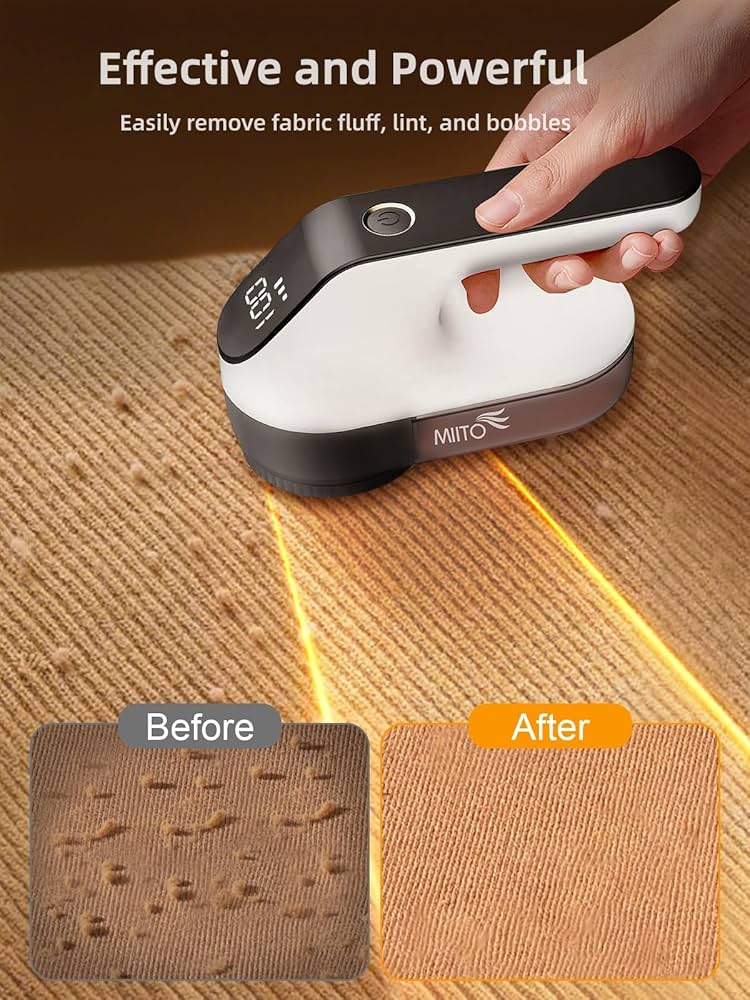 muta★TRIMMING POCKET LIBPANTS CLEANSE MIITO Rechargeable Fabric Shaver - Powerful Fuzz Remover