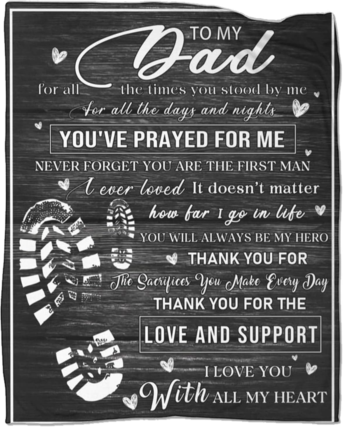 HAXOILO to My Dad Blanket Dad Gifts from Daughter or Son