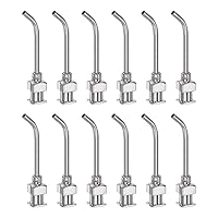 Vista 1 de HARFINGTON 12 agujas dispensadoras, calibre 14, punta roma, de acero inoxidable, 45 grados, con conector Luer Lock para cartuchos de tinta