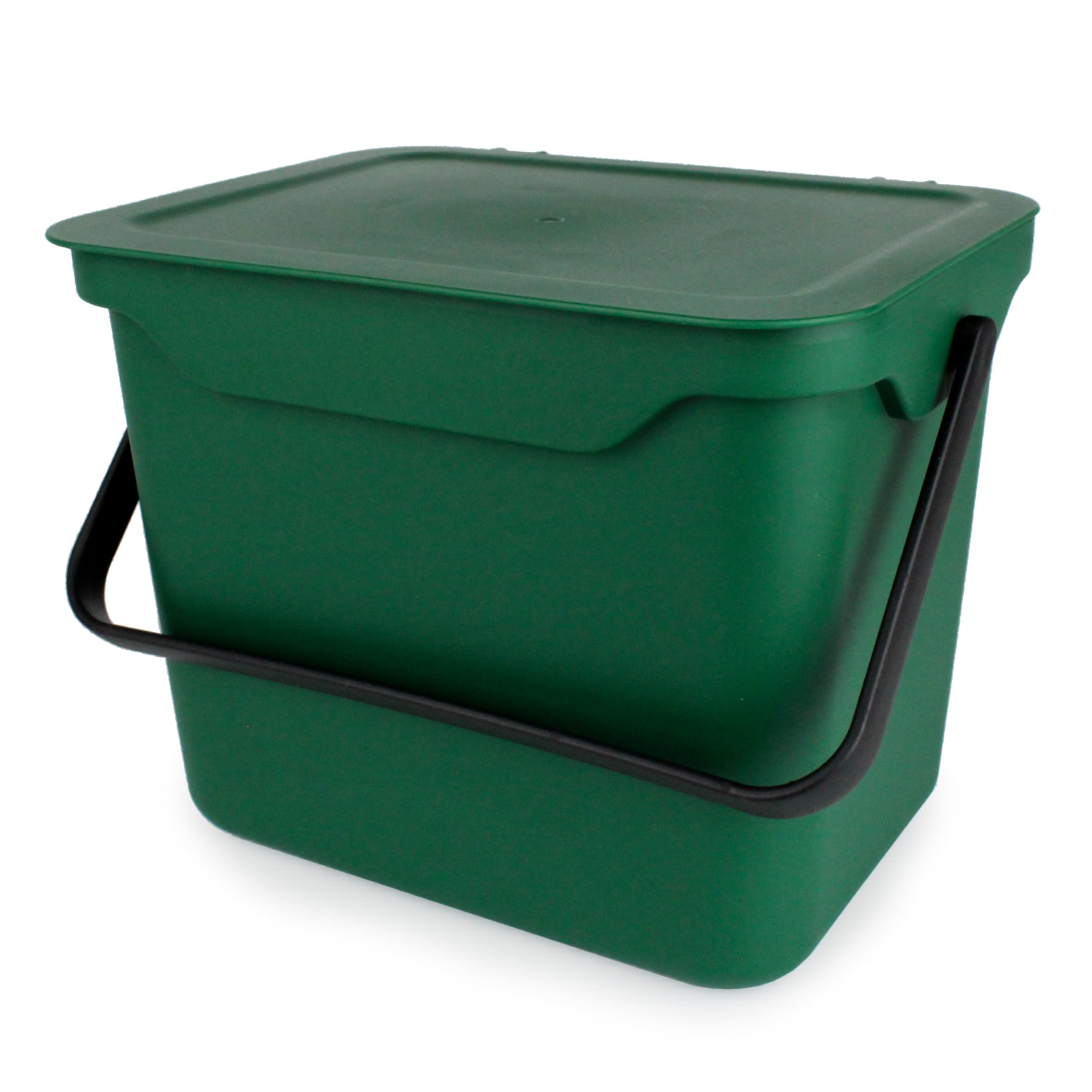 All-Green Green Easy Eco Kitchen Compost Caddy (5L - Small) - For Food Waste Recycling (5 Litre) - 5L Plastic Composting Bin