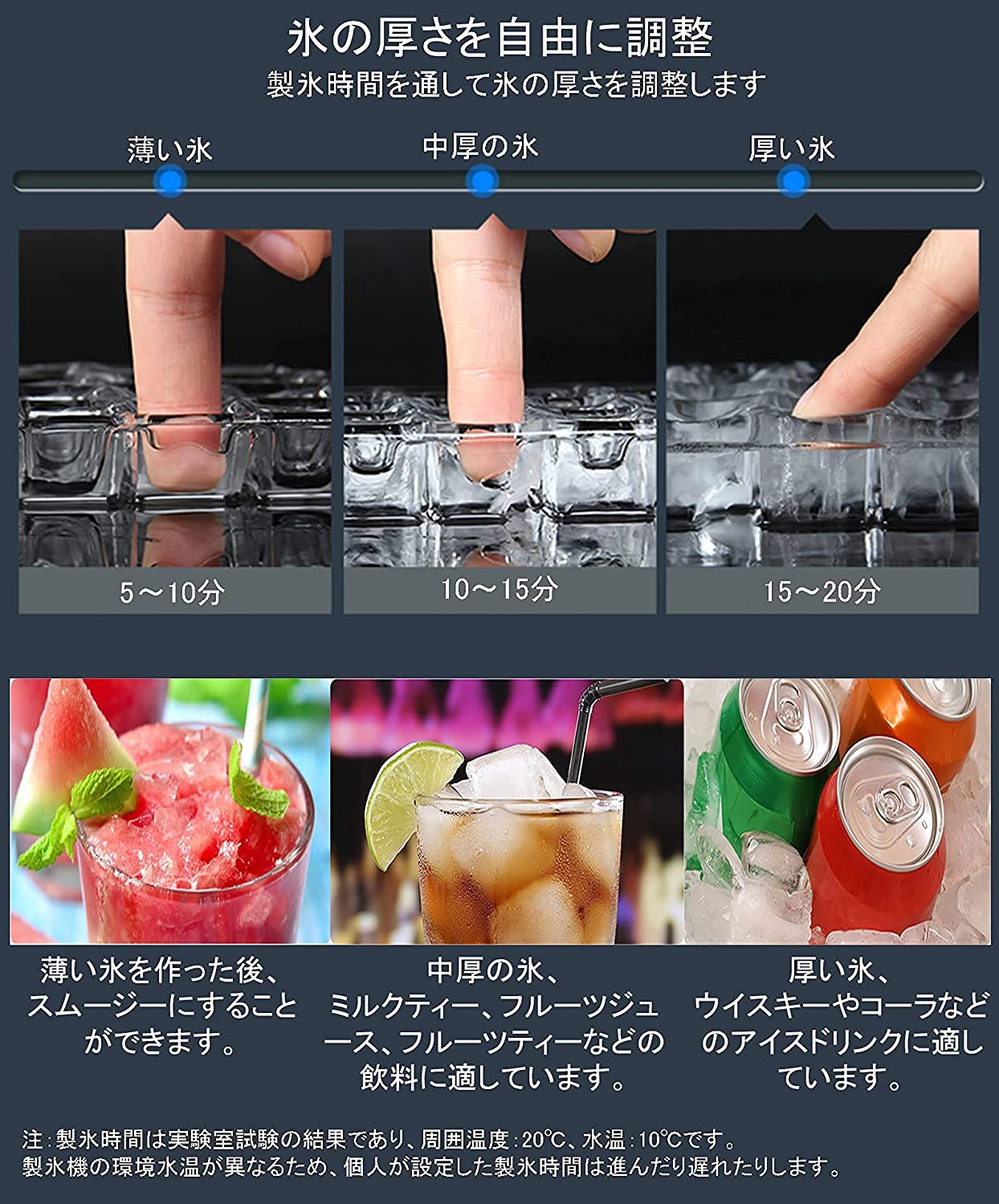 Amazon.co.jp: AMIGOYO 製氷機 家庭用 業務用 卓上型 自動製氷機 一度