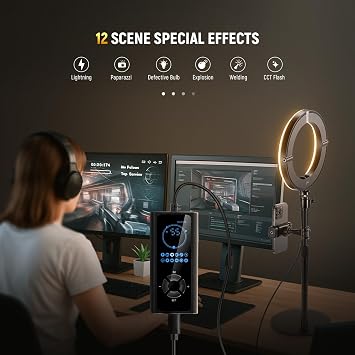 NEEWER 10 20W LED Ring Light with Desk Stand Phone Holder for iPhone Laptop, Bi Color 2900K-7000K, USB C PD Input, CRI97+ 1660LX/0.5m, Selfie Makeup TikTok Recording Video Conference Lighting, RH10B