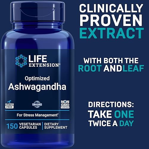 Miniatura 4 de Life Extension Ashwagandha optimizada, 150 cápsulas vegetales (paquete de 2)