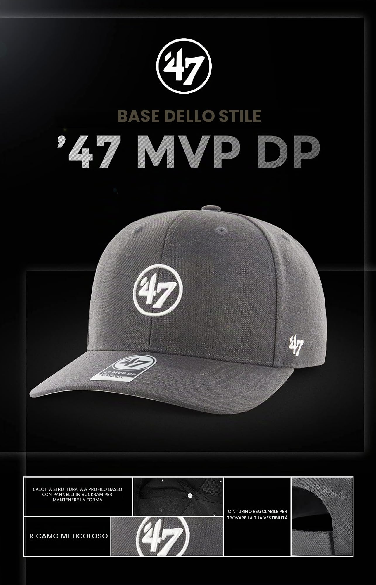 '47 MLB Los Angeles Dodgers Cold Zone MVP DP - Berretto da baseball unisex