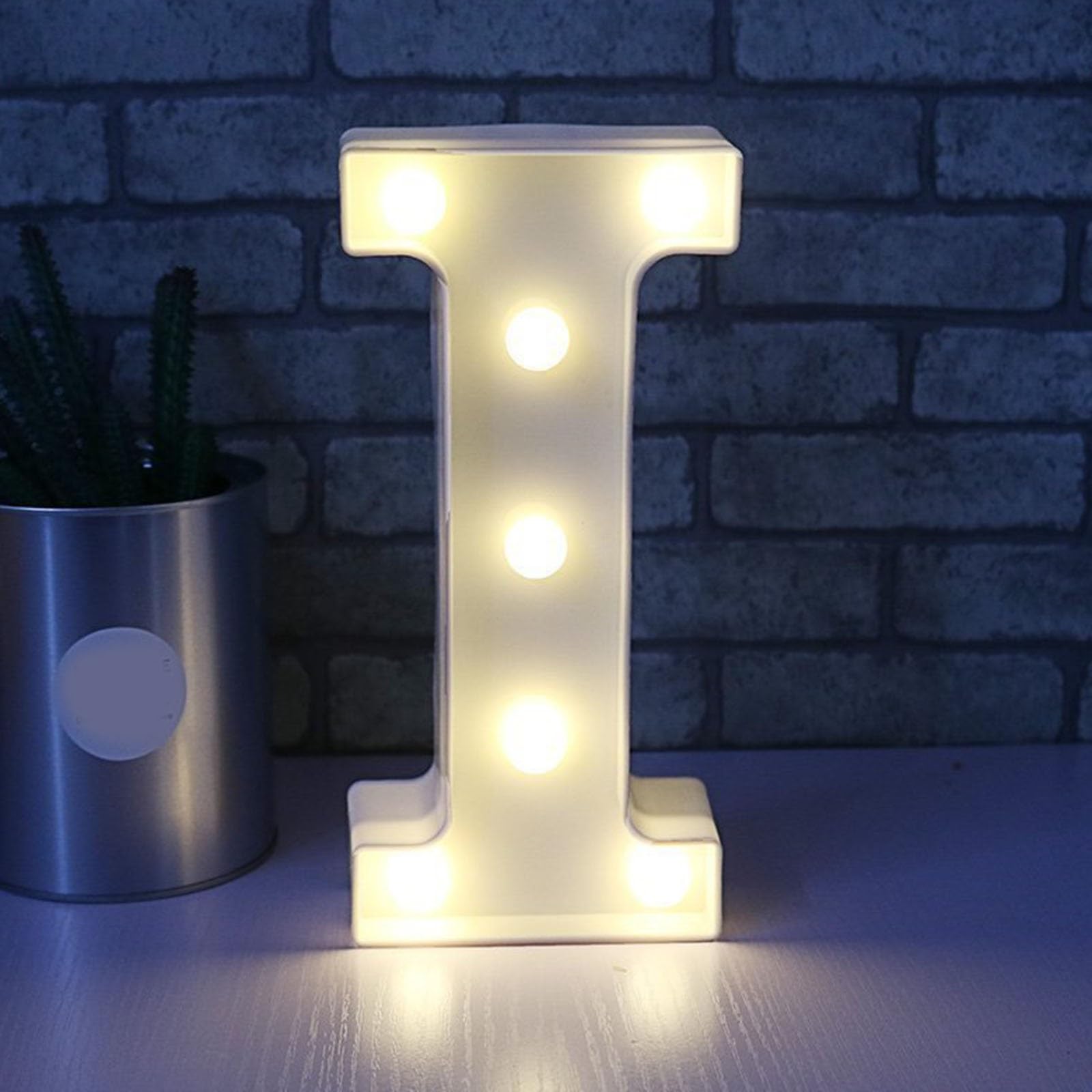 Marquee Letter Lights Sign Warm White LED Light Up Numbers 18th, 30th, 50th Birthday Party for Home Party Wedding Decoration (Color : Letter I, Size : 16CM/6.3in)