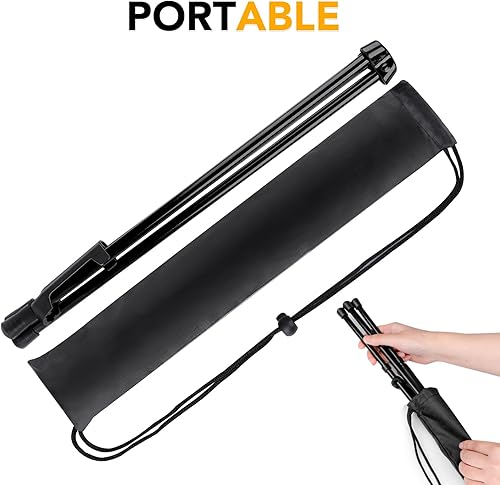 Miniatura 6 de AROIC Caballete de exhibición instantánea de mesa de 14 pulgadas, paquete de 3 caballetes de trípode de mesa plegable portátil y ajustable de acero