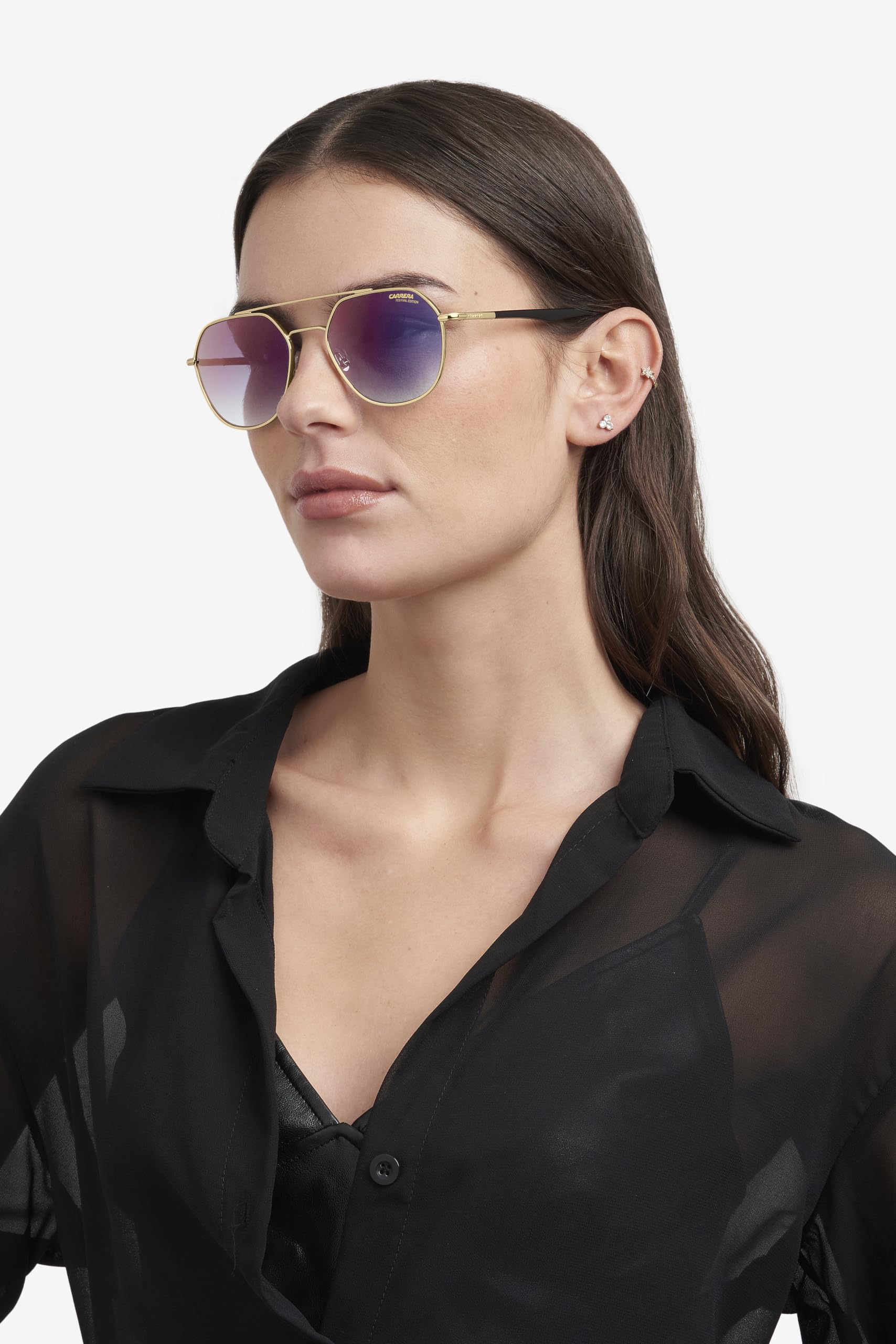 CARRERA Unisex 303/S okulary przeciwsłoneczne, czarne złoto, 53, Czarny/z?oty, 53