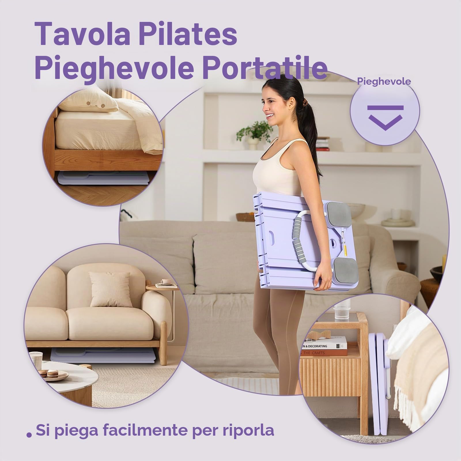 GDSHGS Aggiornato Pilates Reformer Macchina per la Casa Multifunzionale Tavola Addominale Rimbalzo Automatico Ab Roller Wheel Training Board Full Body Workout Equipment