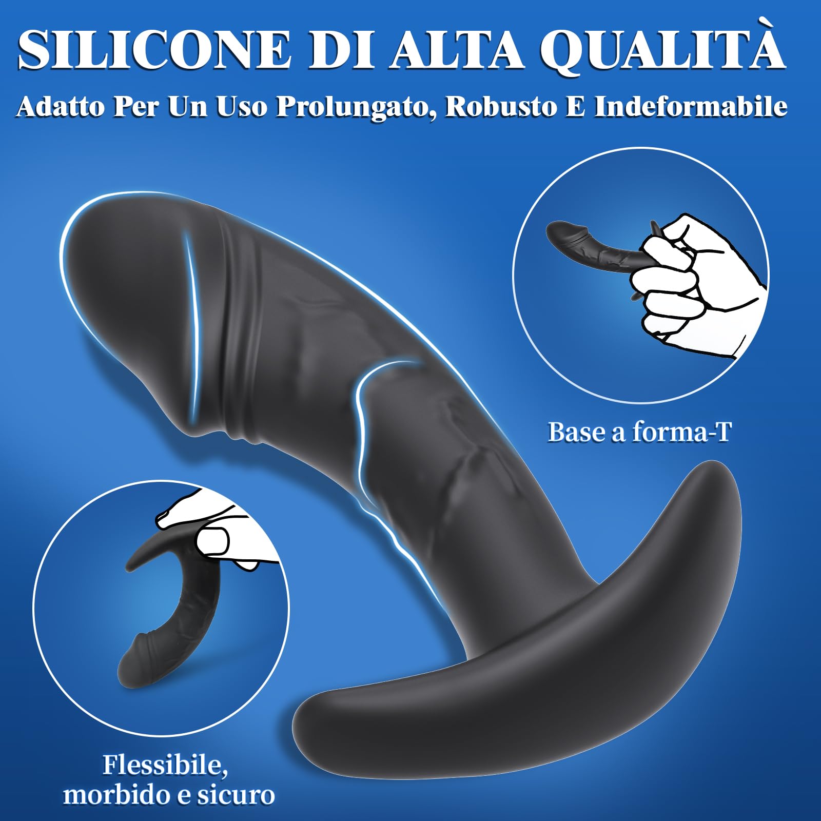 3PCS Plug Anale-Dilatatore Donna e Anale-Dilatatore Uomo Dildo Anale-Kit Set 3 Buttplug Plug Anale Silicone Analesex Sexytoysys Donna Uomo Coppia Dilatatori Anali Sex Toys (Grande, Medio, Piccolo)