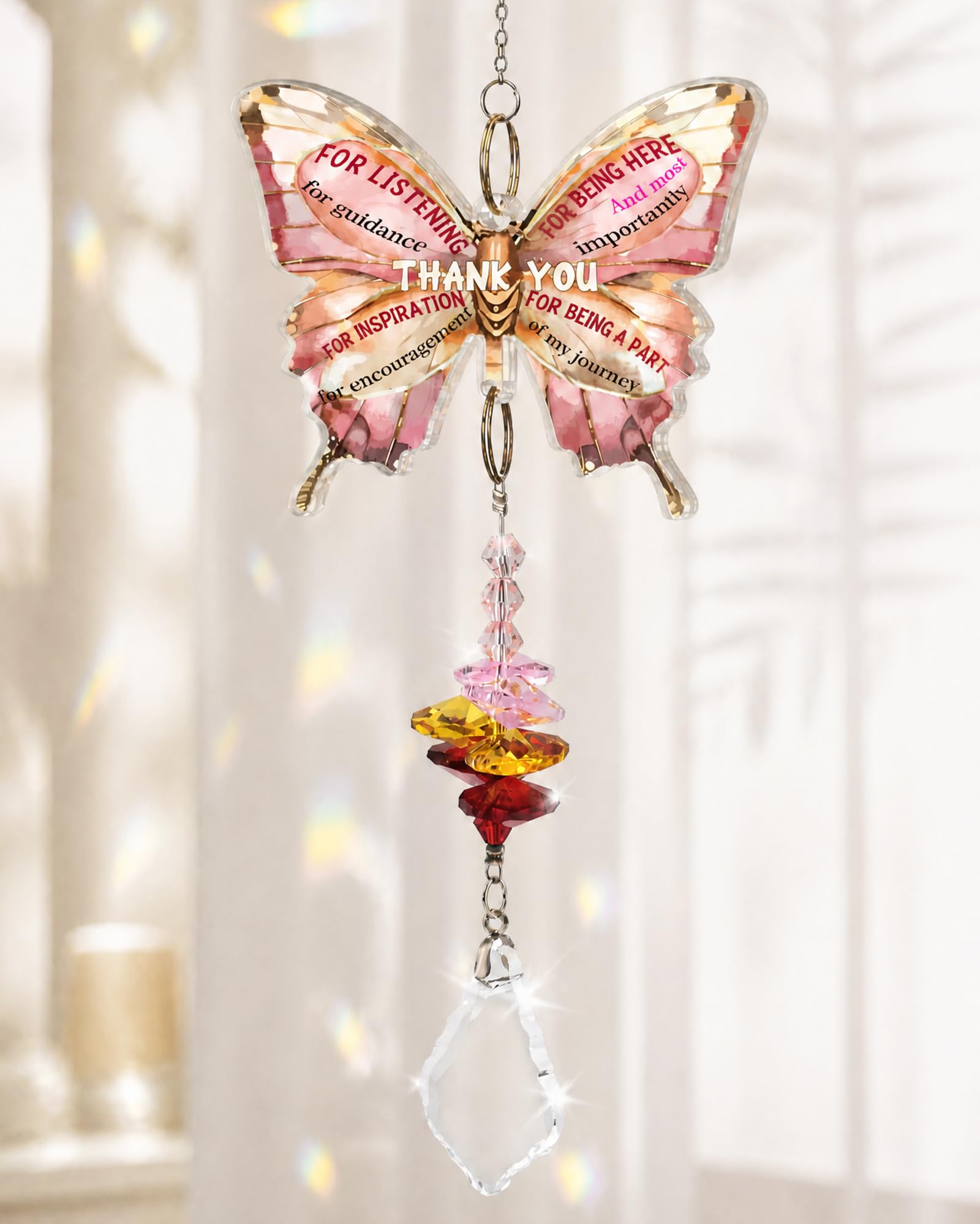 TheGiffter Teacher Gifts for Women, Acrylic Hanging Decoration Thank You Teacher Gifts, Appreciation Gift for Teacher Mentor, Perfect for Teachers Day, Christmas, Birthday,End of The Year