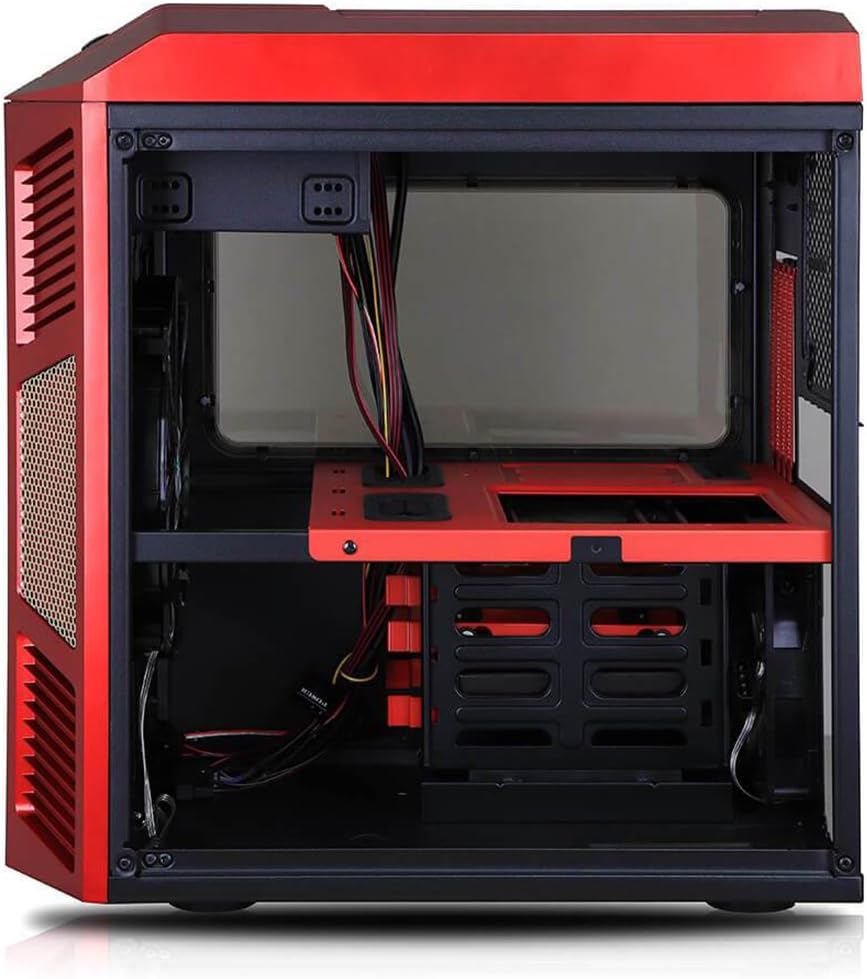 Nanoxia Micro ATX Case for Gaming/Desktop/Cube/Tower - Rexgear 1 Limited Edition, Iron Man Red
