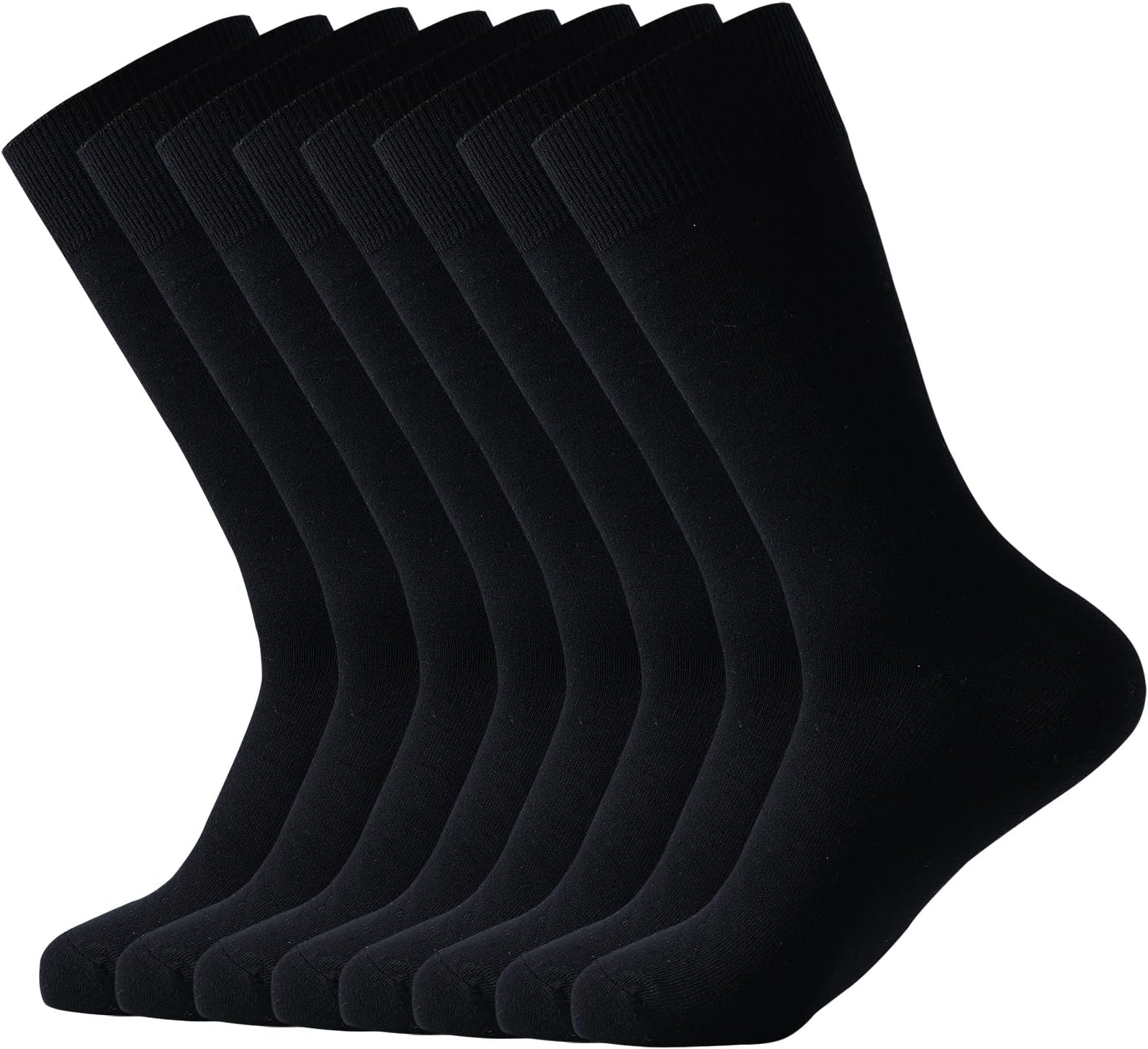 JORMATT Men's Dress Socks Cotton Thin Lightweight Crew Socks Soft Breathable Socks 4/8 Pairs