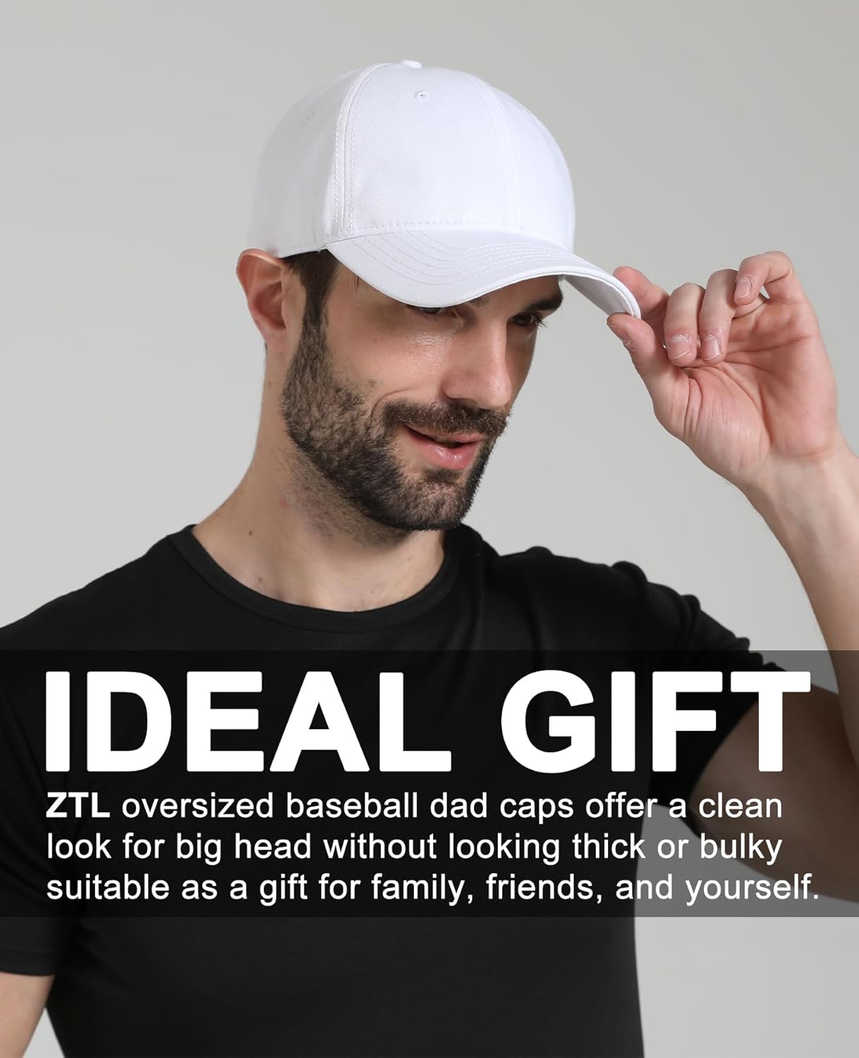 Oversize XL XXL Baseball Cap for Men Big Heads, Large Cotton Baseball Hat, Unstructured Plain Dad Cap Adjustable 23.5"-26" - Image 6