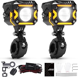 maXpeedingrods 2.4 Inch Motorcycle Lights 5 Modes DRL, 80W 10000LM 2PCS
