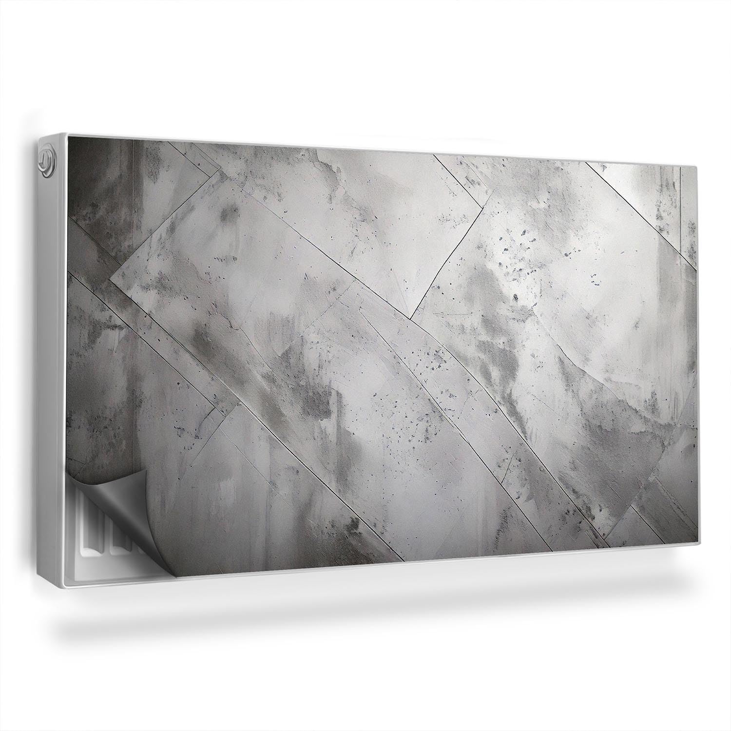 Habillage de radiateur haut de gamme 110x60 motif béton coupé moderne