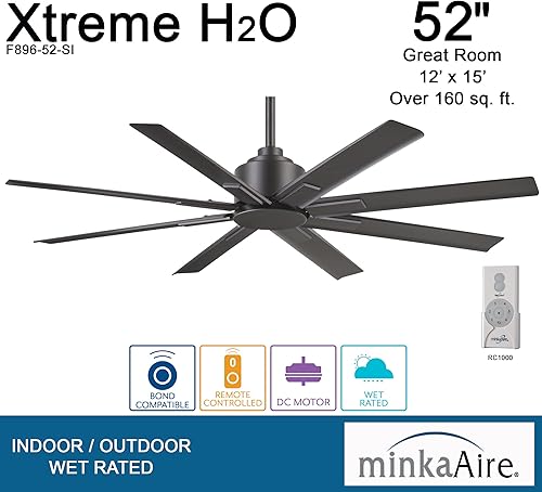 Miniatura 4 de MINKA-AIRE Xtreme H2O 52" Ventilador de techo para exteriores F896-52-SI - Hierro ahumado