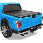 TOMOKA 4.6ft FRP Hard Folding Truck Bed Tonneau Cover Com...